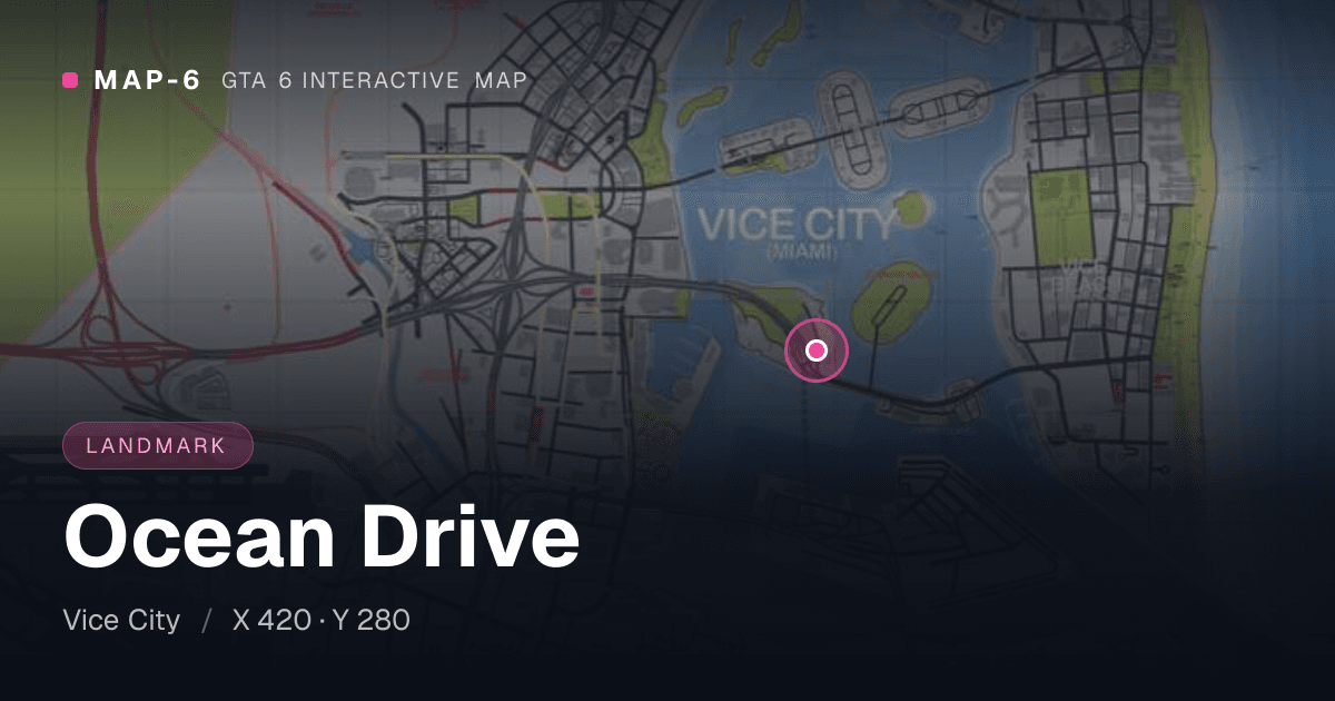 Ocean Drive on Map-6