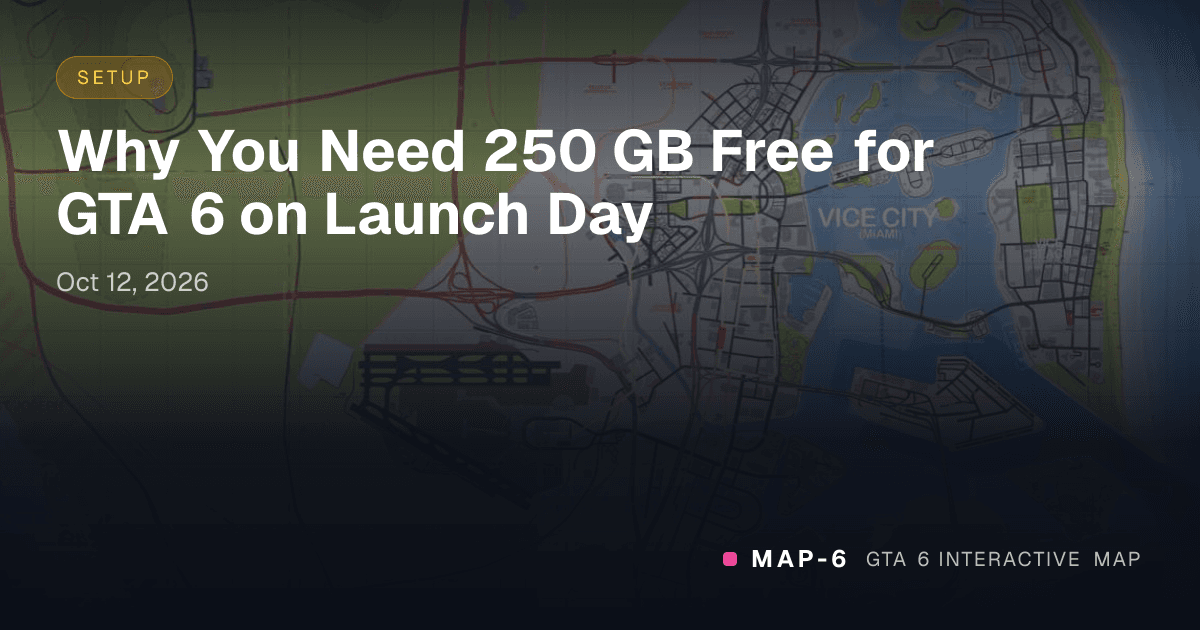 Why You Need 250 GB Free for GTA 6 on Launch Day