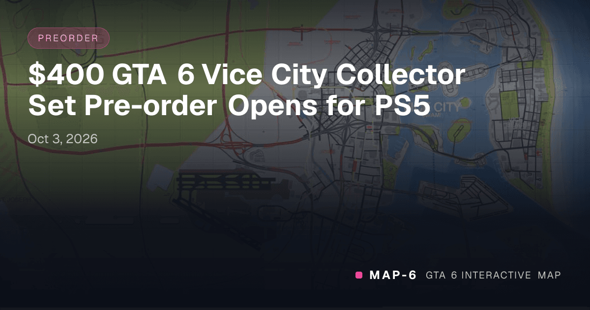 $400 GTA 6 Vice City Collector Set Pre-order Opens for PS5