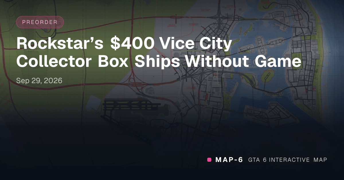 Rockstar’s $400 Vice City Collector Box Ships Without Game