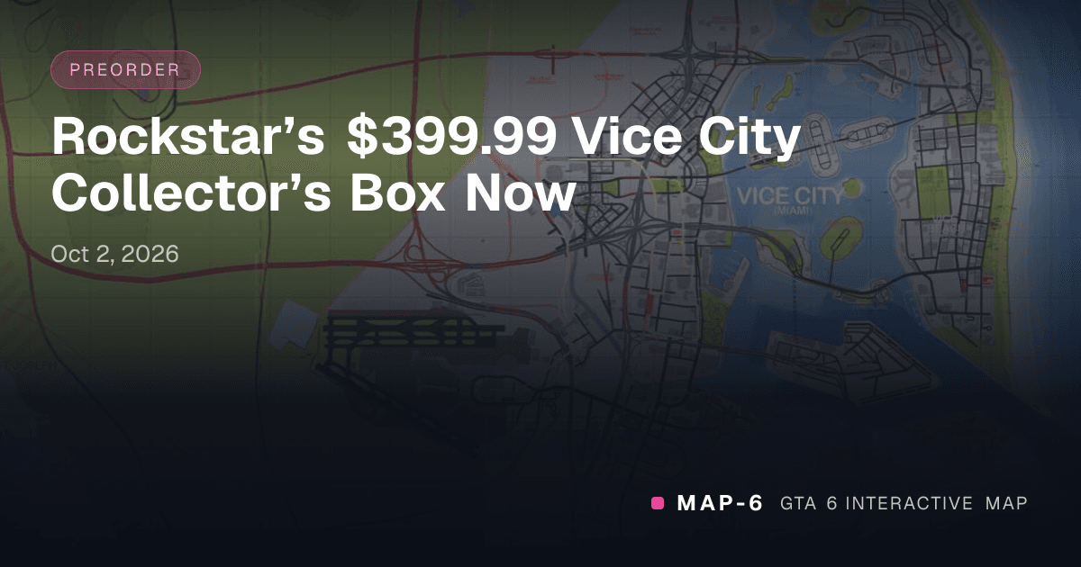 Rockstar’s $399.99 Vice City Collector’s Box Now